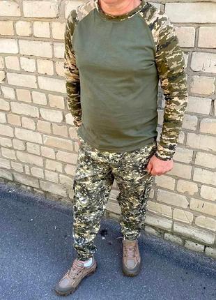 Чоловіча піщинка тактична форма всу штани карґо і футболка камуфляжний комплект