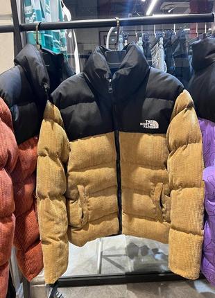 Пуховик the north face velvet / куртка tnf мужская / женская вельветовая