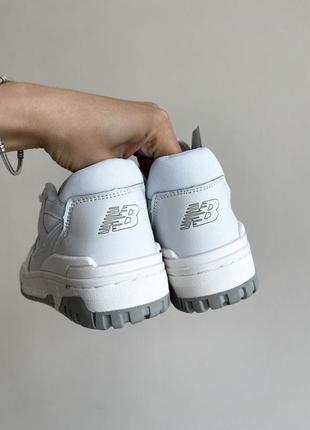 Женские кожаные кроссовки,кеды new balance 550 white grey5 фото