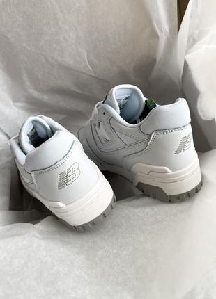 Женские кожаные кроссовки,кеды new balance 550 white grey6 фото