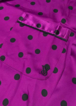 Victoria´s victorias secret виктория сикрет сатиновая пижама, комплект для сна satin long pajama set8 фото