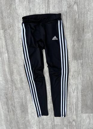 Лосины adidas оригинал женские чернве спортивные 164 см