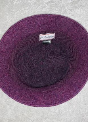 Королівський фіолетовий капелюх jane anne designs / панама із натуральної вовни7 фото
