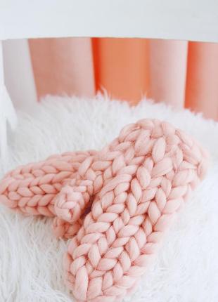 Теплі рукавиці з натуральної вовни мериноса. жіночі рукавички