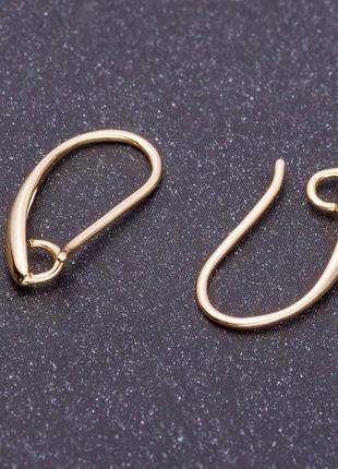 Швензи для сережок l-18мм колір "світле золото""