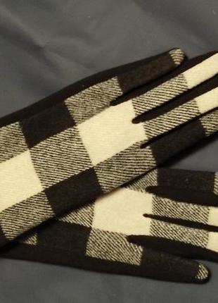 Оригинальные женские тканевые перчатки4 фото