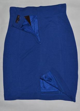 Синяя юбка миди с бантиком на поясе от sora by jbc3 фото