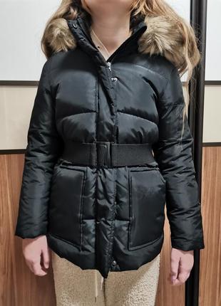 Zara детский зимний тёплый пуховик на девочку 10 лет2 фото
