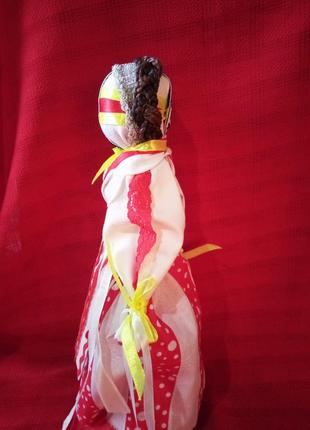 Текстильна інтер'єрна лялька мотанка-хендмейд бохо2 фото