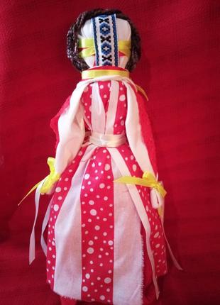 Текстильна інтер'єрна лялька мотанка-хендмейд бохо5 фото