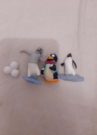 Набор пингвинов/ фигурки из киндера❄2 фото