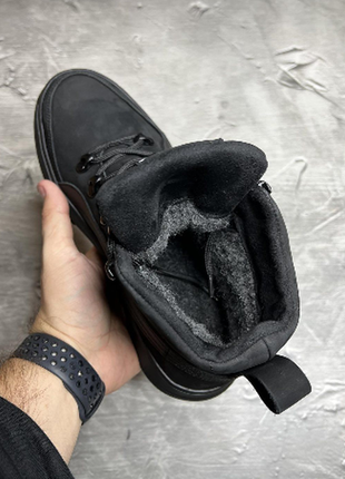 Шкіряні чоловічі теплі кросівки черевики ботинки кожаные мужские теплые кроссовки зимние ботинки нат4 фото