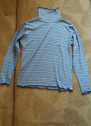 Полосатый стильный гольф водолазка гольфик кофта