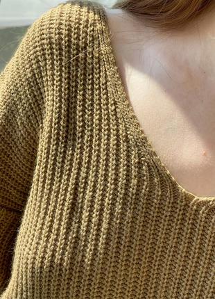 Вязаный свитер с красивой спинкой 1+1=37 фото