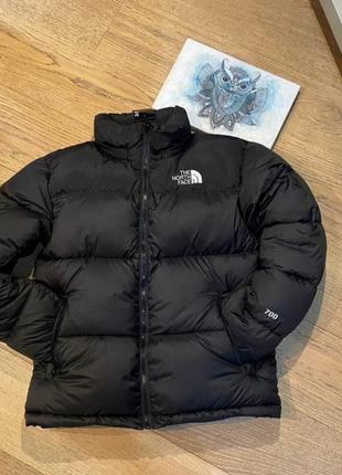 Зимовий пуховик чорний тнф tnf laquo;the north face&raquo 700 / зимова куртка чорна тепла