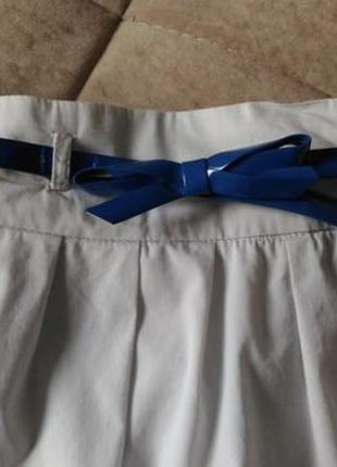 Летняя легкая хлопковая пышная юбка с тонким синим пояском atmosphere размер 105 фото