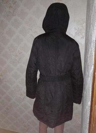 Довга тепла жіноча курточка2 фото
