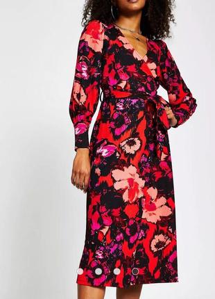 Шикарное миди платье на запах