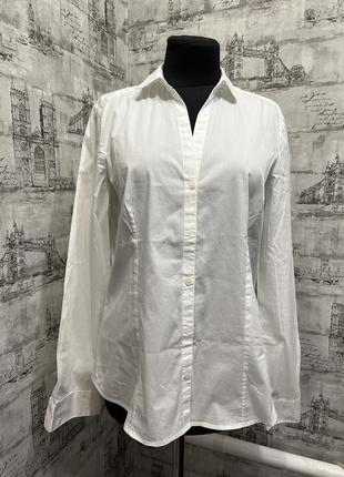 Біла рубашка сорочка з довгим рукавом