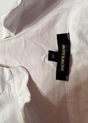 Белая рубашка рубашка с коротким рукавом4 фото
