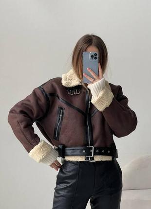 Дубленка в стиле zara