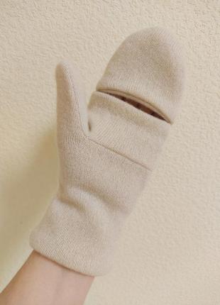 Варежки рукавички трансформеры из натурального кашемира3 фото