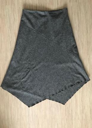 Классная стильная теплая (69% шерсть) юбка от датского brandtex, размер 42, укр 50-52