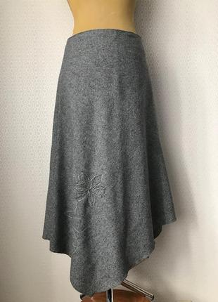 Классная стильная теплая (69% шерсть) юбка от датского brandtex, размер 42, укр 50-523 фото