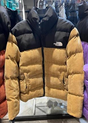 Пуховик the north face вельвет