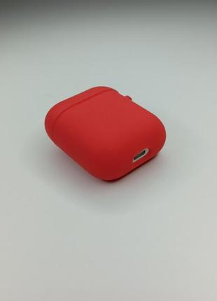 Чохол hand case original для airpods 1 / 2 з карабіном щільний силіконовий чохол для навушників червоний3 фото