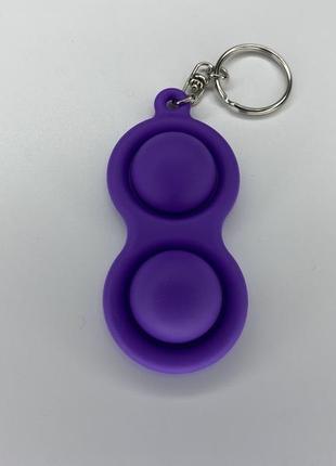 Сенсорна іграшка-брелок simple dimple подвійний. антистрес сімпл дімпл pop it fidget1 фото
