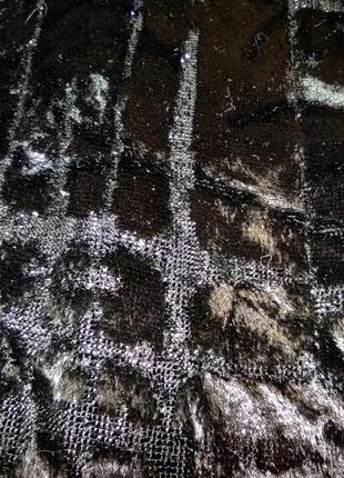 Святкова блискуча спідниця міді чорна оксамитова р.44-46 murek6 фото