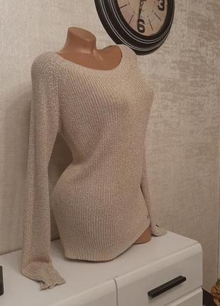 Золотистый женский свитер1 фото