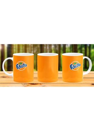 Кружка fanta оранжевая прикольная чашка подарок сестре другу