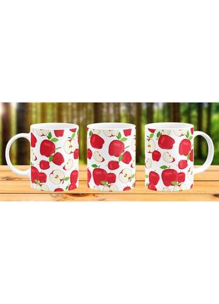 Оригінальна гуртка з принтом. червоні яблука. красива. прикольна.