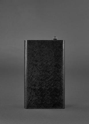 Тревел-кейс кошелек клатч органайзер портмоне из натуральной кожи черный3 фото