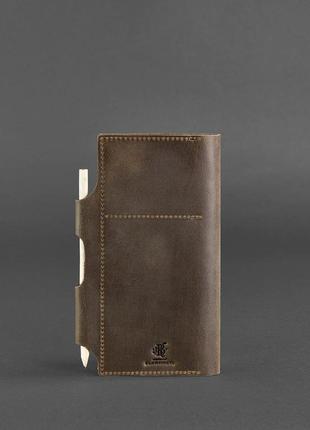 Тревел-кейс гаманець органайзер холдер для документів портмоне з натуральної шкіри зелений2 фото