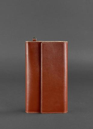 Тревел-кейс кошелек клатч органайзер портмоне из натуральной кожи светло-коричневый2 фото