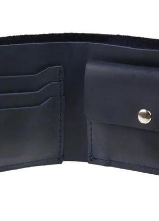 Портмоне жіноче шкіряне шкіряний жіночий гаманець із натуральної шкіри синій