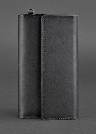 Тревел-кейс кошелек клатч органайзер портмоне из натуральной кожи черный