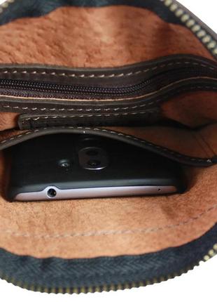 Мужская кожаная сумка через плечо планшет мессенджер коричневая gmsmvp708 фото