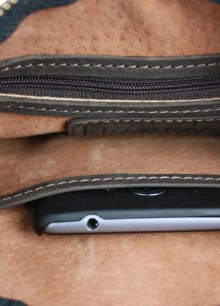 Мужская кожаная сумка через плечо планшет мессенджер коричневая gmsmvp828 фото