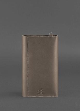 Тревел-кейс кошелек органайзер клатч портмоне из натуральной кожи темно-бежевый3 фото
