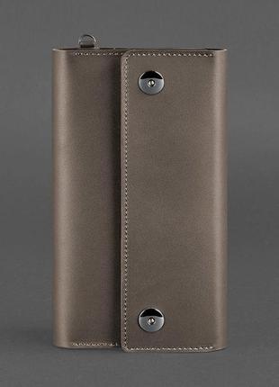 Тревел-кейс гаманець органайзер клатч портмоне з натуральної шкіри темно-бежевий