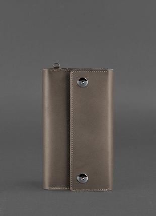 Тревел-кейс кошелек органайзер клатч портмоне из натуральной кожи темно-бежевый2 фото