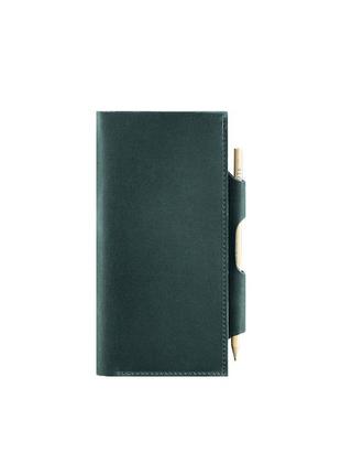 Тревел-кейс гаманець органайзер холдер для документів портмоне з натуральної шкіри зелений6 фото