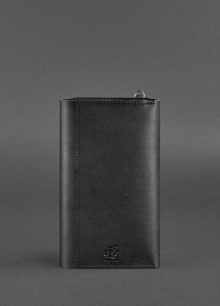 Тревел-кейс кошелек органайзер клатч портмоне из натуральной кожи черный3 фото