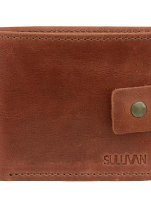 Кожаный мужской кошелек портмоне из натуральной кожи светло-коричневый6 фото
