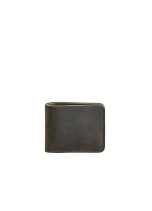 Кожаный мужской кошелек портмоне из натуральной кожи темно-коричневый6 фото