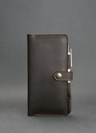 Тревел-кейс гаманець органайзер портмоне з натуральної шкіри коричневий2 фото